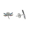 High quality 925 sterling silver ear needle new dragonfly earrings rhinestone stud for ladies