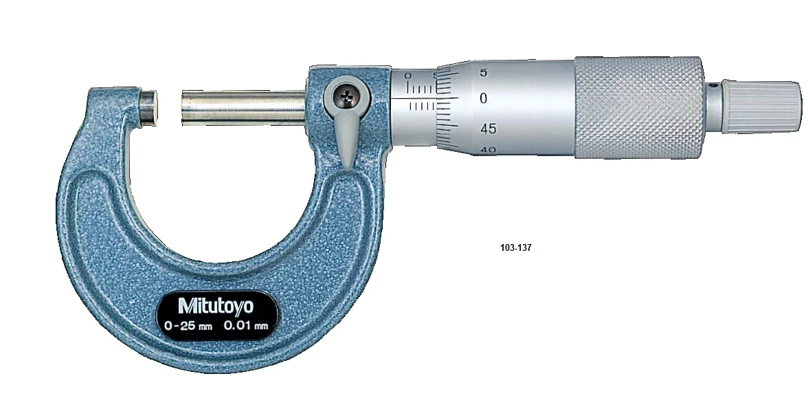 Mitutoyo 103-184 Series-103 Outside Micrometre with Ratchet Stop 7-8 Range 0.001 Graduation 