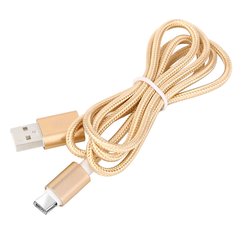 Micro nylon cable USB a USB a 2.0-1m alta velocidad de carga cable de datos rojo