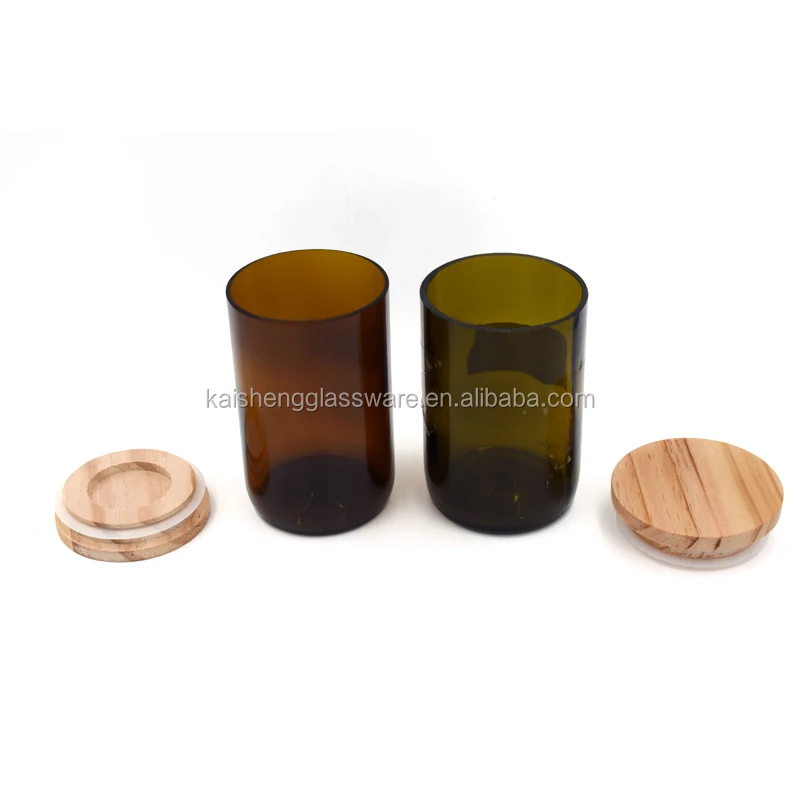 Wholesale Amber Glass Jars With Lid For Candles And Amber Glass
