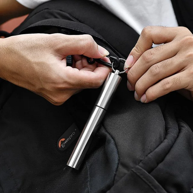 Telescopic Stainless Steel Yerba Mate Straw Spoon With Cleaning Brush