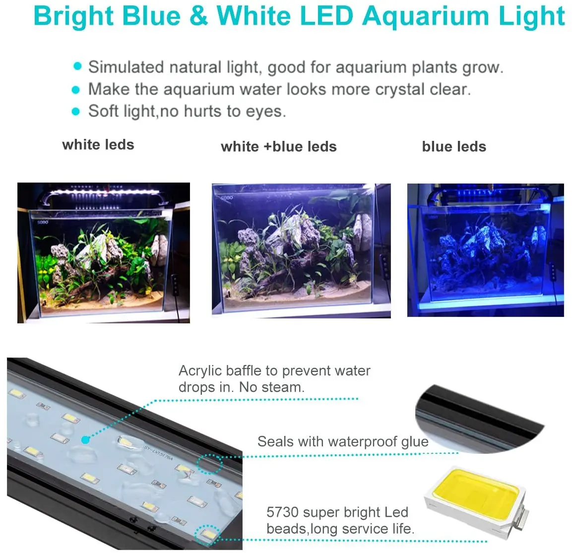 Hygger Aquarium External Controller Led Light With Aluminum Alloy Shell ...