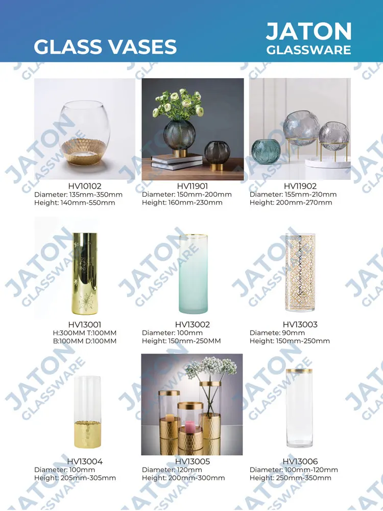 glass wedding vases gold modern decoration