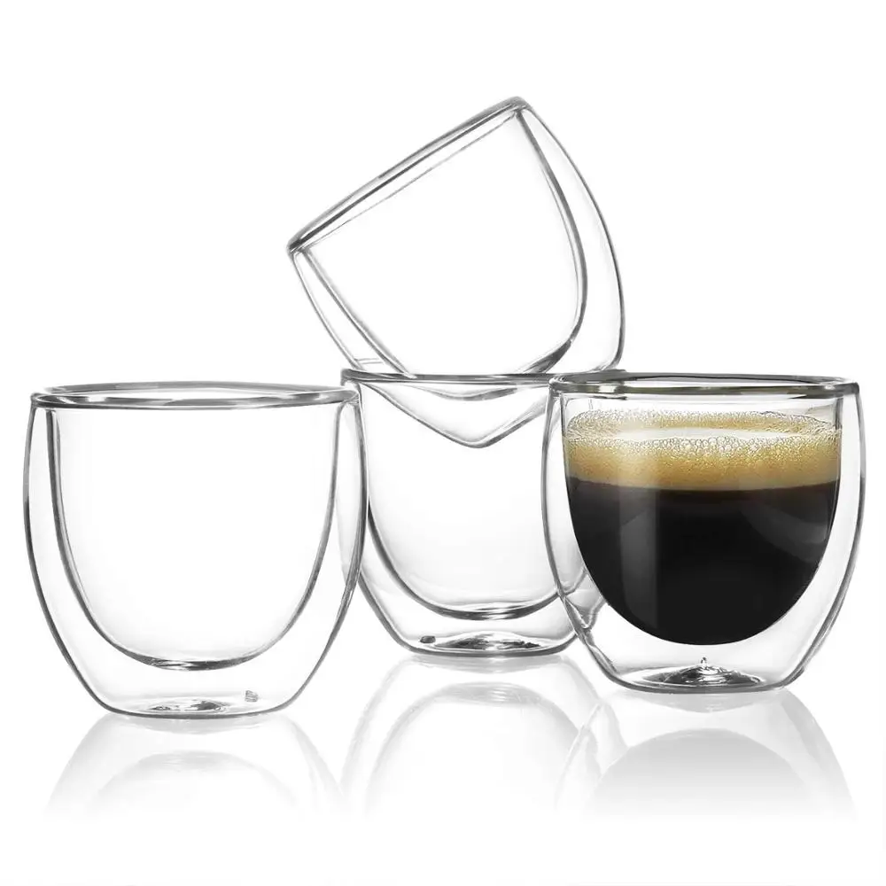 Espresso Cups 4 Ounce (top To The Rim) Doublewall Insulated Glasses