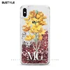 Glitter silicone mobile phone cover new pink cute girl cell phone case liquid for iphone x xr xs max cover cell phone case