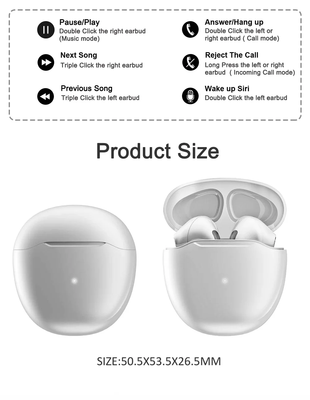 New Arrival Waterproof Wireless Earset TWS Stereo Bass Headset ANC Earbuds Bluetooth Earphone - ANKUX.COM