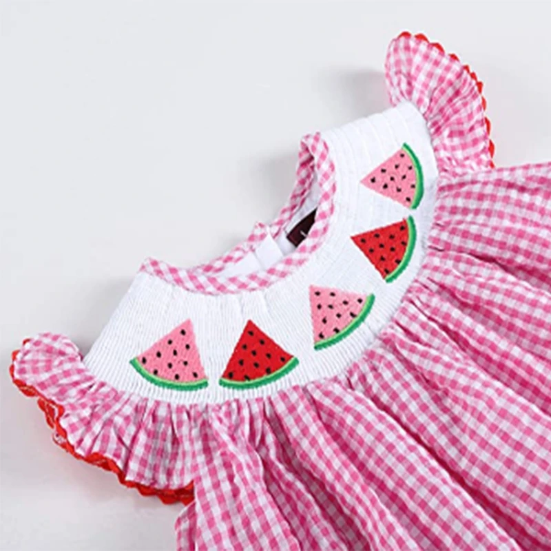 Cute Fruit Printed Baby Beach Dresses - fgy9023