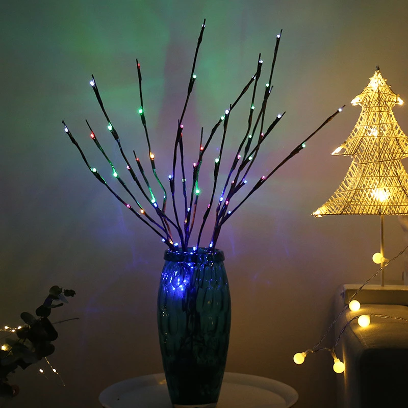 RGB Battery Powered Simulated Tree Lighting 20 LED Twig Willow Branch Light