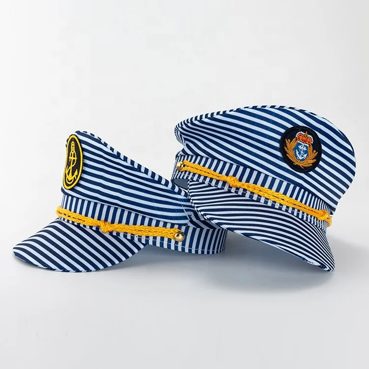 
Factory Wholesale the new 2020 Carnival Party striped sailor hat assorted funny hats 