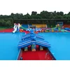 High quality above ground Metal Frame Supported Swimming pool Jumping Castle for Sale