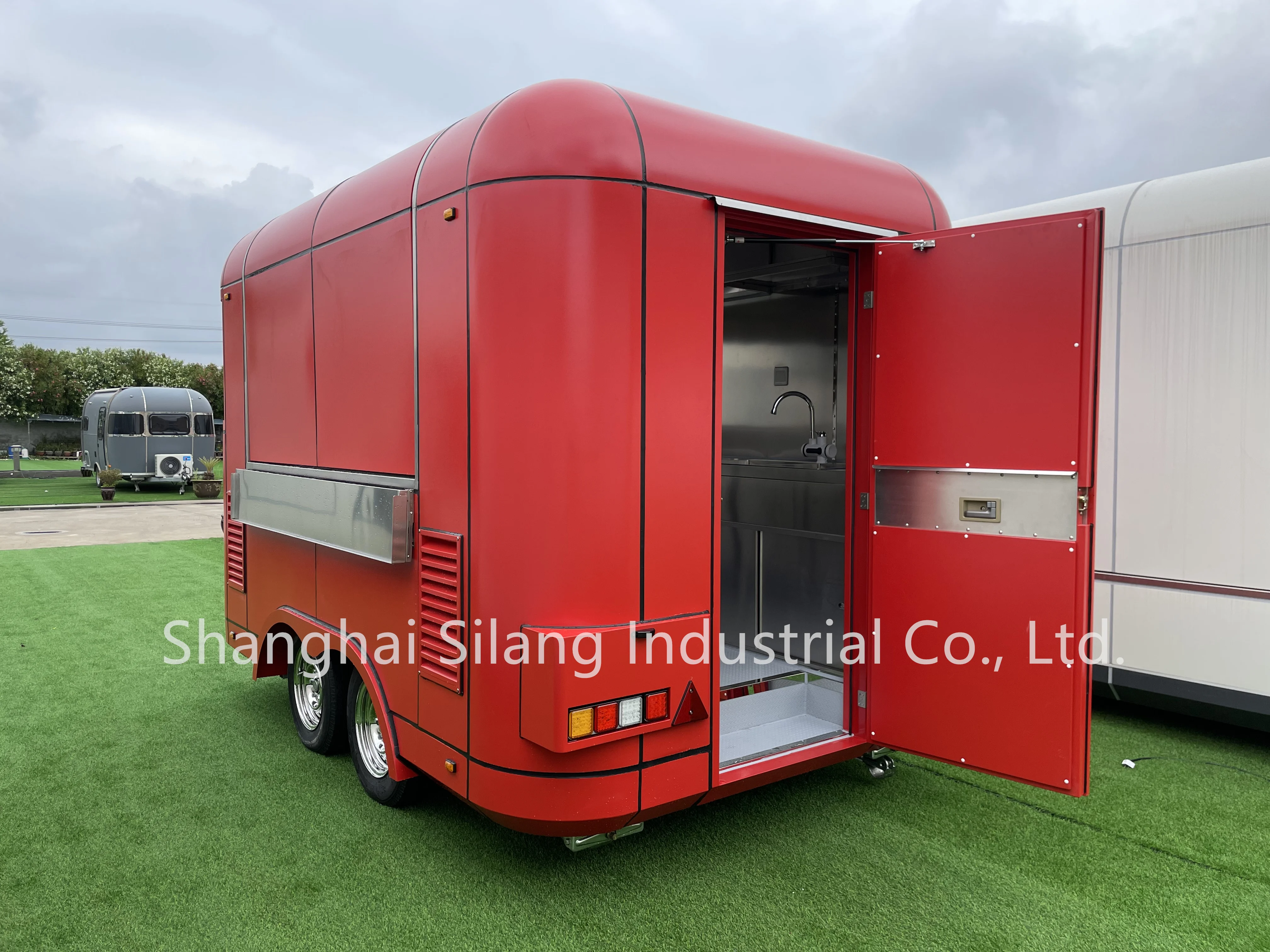 MAICHE New SL-2S Customized Red Mobile Fast Food Trailer BBQ Hot Dog Ice Cream Juice Food Truck manufacture