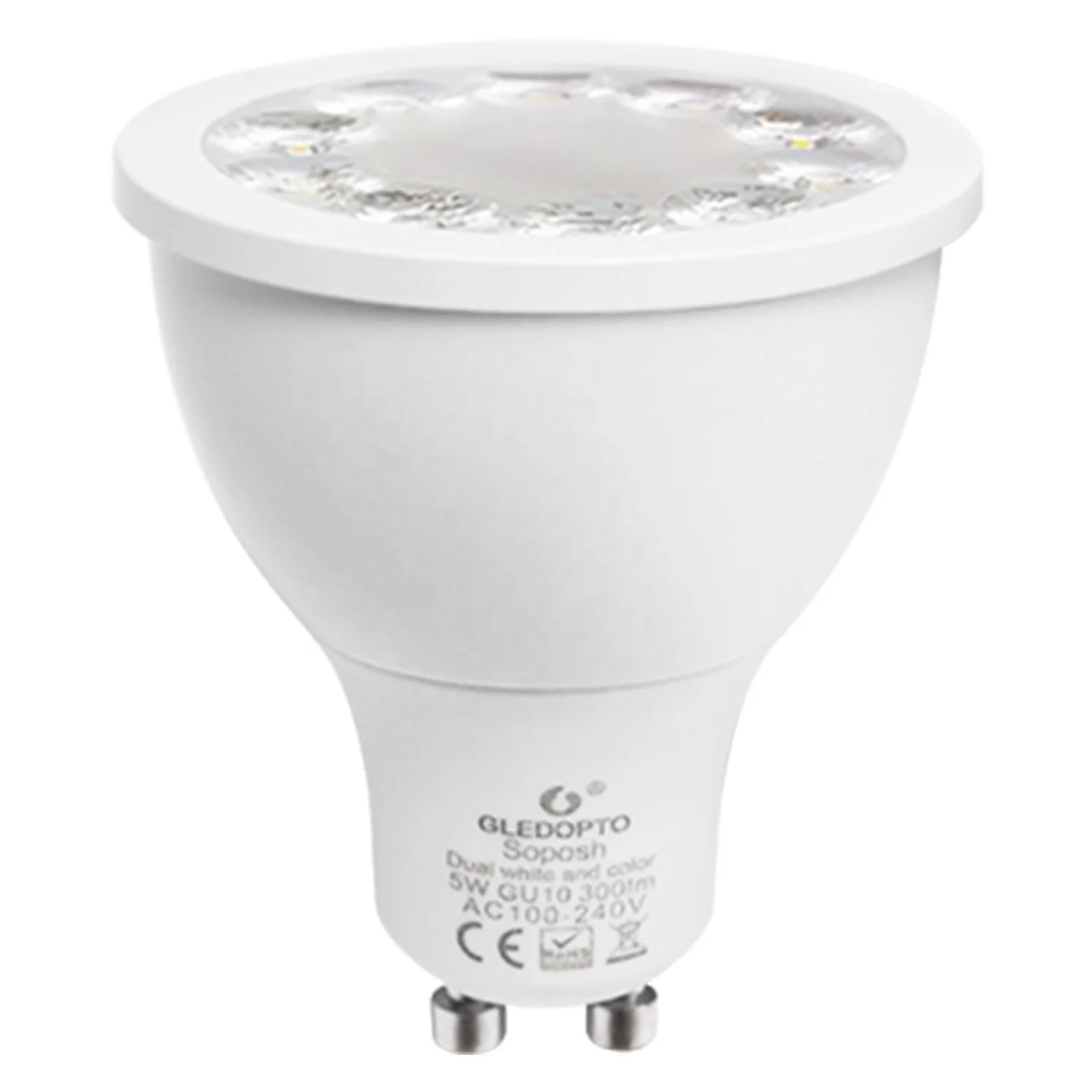 Zigbee 5w color temp 2700k 6500k warm white cool white color change led spotlight bulbs gu10 mr16 par16