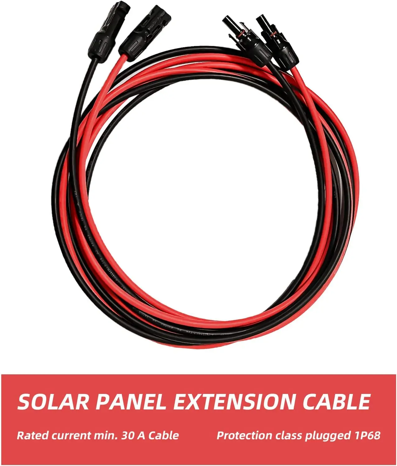 Connection 10awg 12awg Solar Extension Cable Redblack 4mm6mm Voltage Class 1500v Mounted 1937