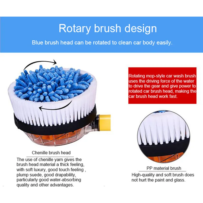 Rotary Microfiber Cleaning Brush Detachable & Extendable Scrub Brush
