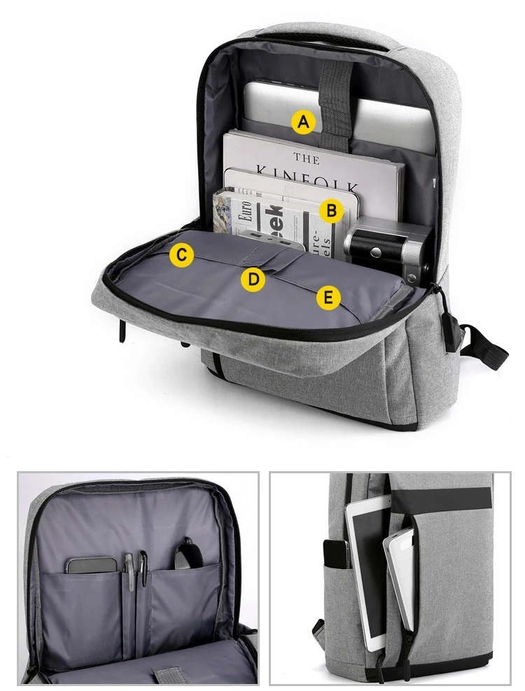 男女皆宜旅行休闲usb充电器笔记本电脑包智能usb端口背包