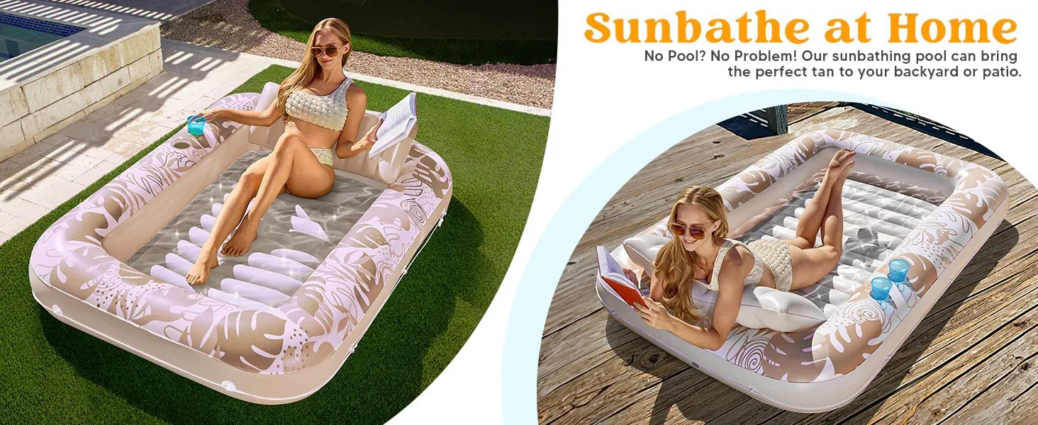 Inflatable Tanning Pool Loungers - Perfect for Adult Relaxation