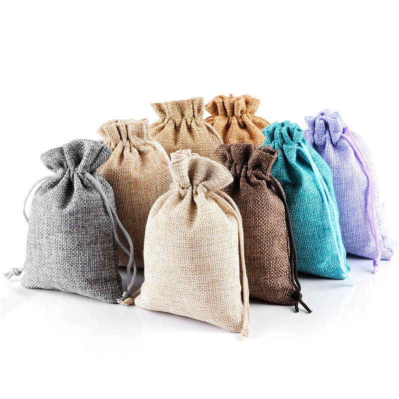 Custom Printed Drawstring Jewelry Drawstring Pouch Gift Bags Cotton