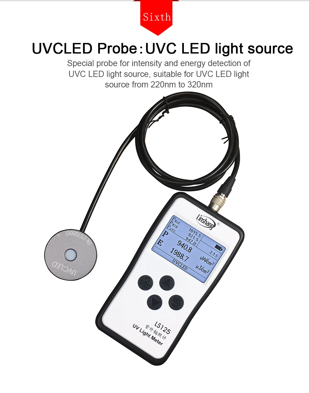 Details about   UV Sensor Probe Air Environment UVA UVB UVC Visible Light Measure 2LA2 9V-24V 