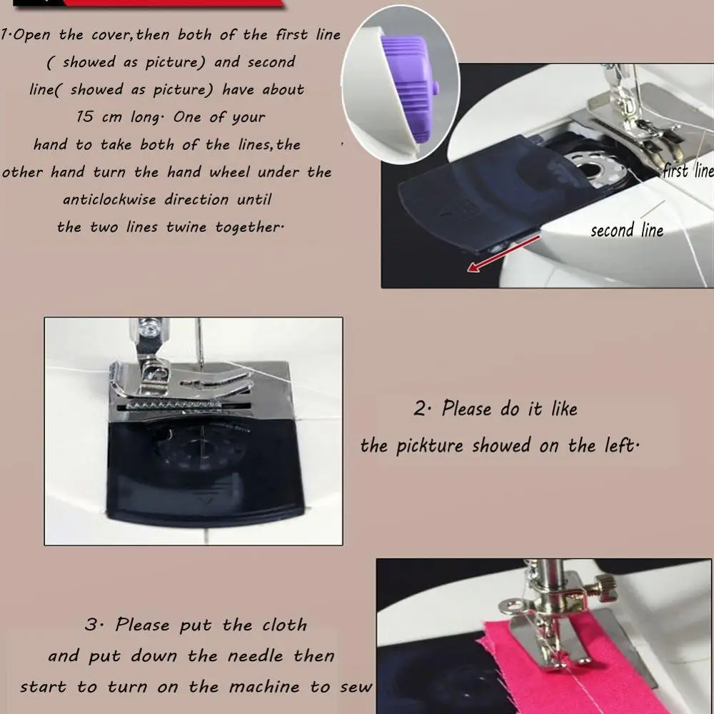 Zogift Yiwu  2019 Electric Mini Portable Handheld Domestic Button Sewing Machine Industrial