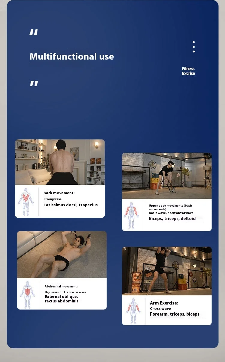 Sladdlösa stridsrep för inomhus-/utomhusträning Styrke- och muskelbyggande Sport Krigsrep