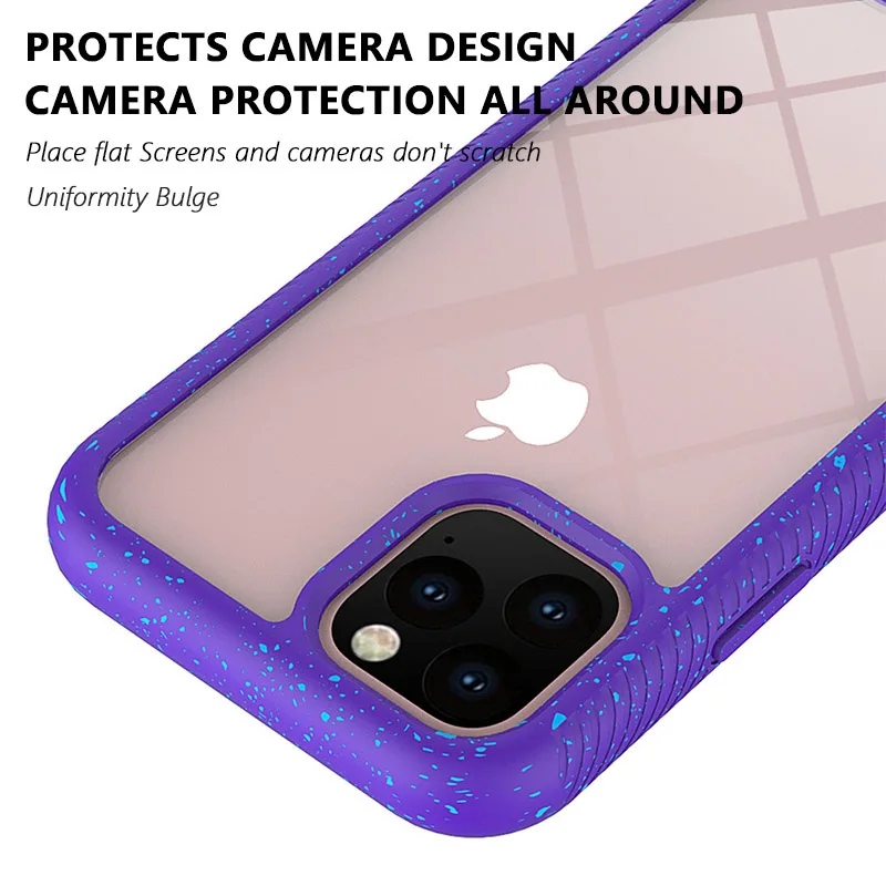 2 in 1 Full Protective Anti-drop TPU PC Shockproof Mobile Phone Case Cover For iPhone 11 Pro