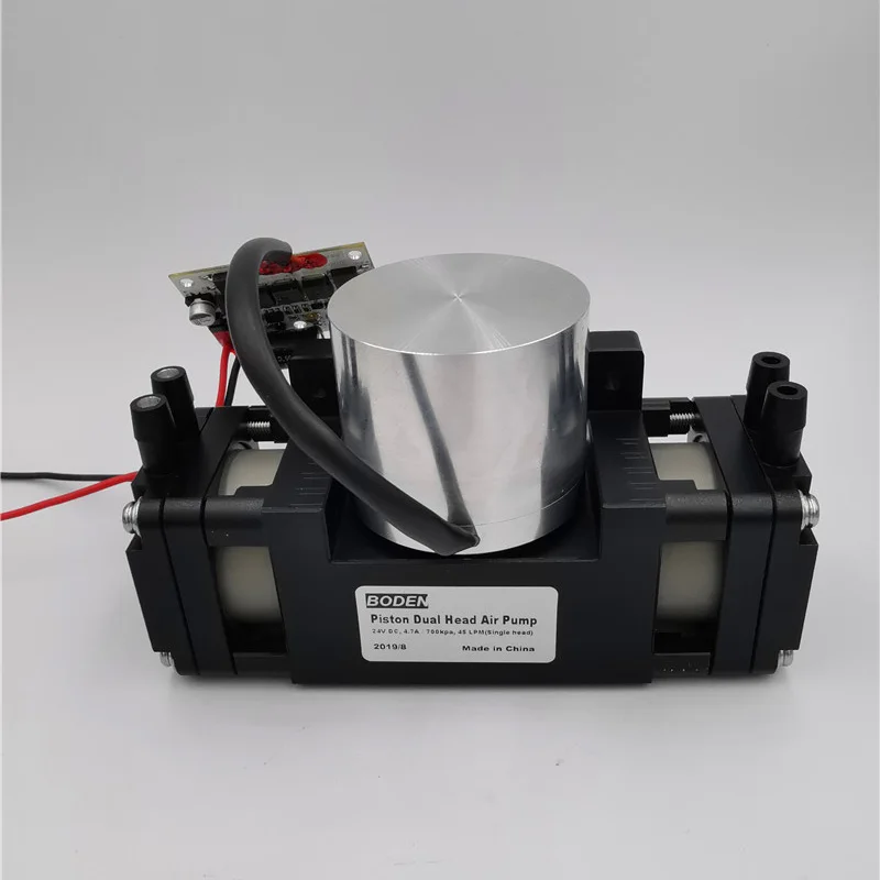 High Flow 80lpm High Pressure 8 Bar 24v Bldc Double Head Dualhead Mini Piston Air Compressor