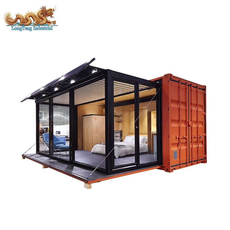 Expandable Luxury Solar Power 20ft 40ft Shipping Container Homes