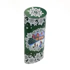 Special inclined cutting oval shaped candy metal tin gift boxes for Christmas and New Year