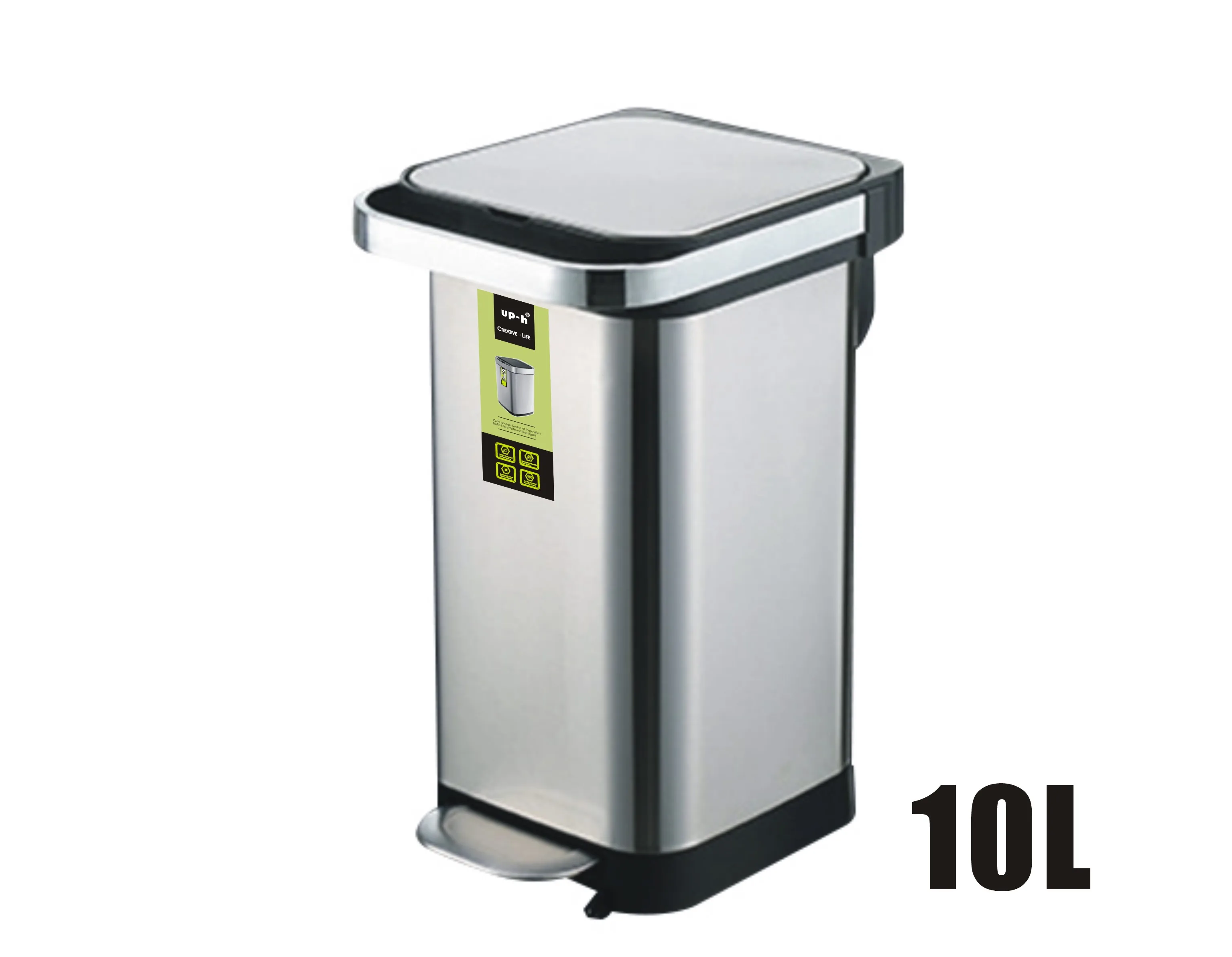 15l Trash Compacting Machine Compost Bin Stainless Steel Kitchen