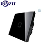 EU standard touch light switch crystal glass faceplate 1gang led touch screen dimmer switch