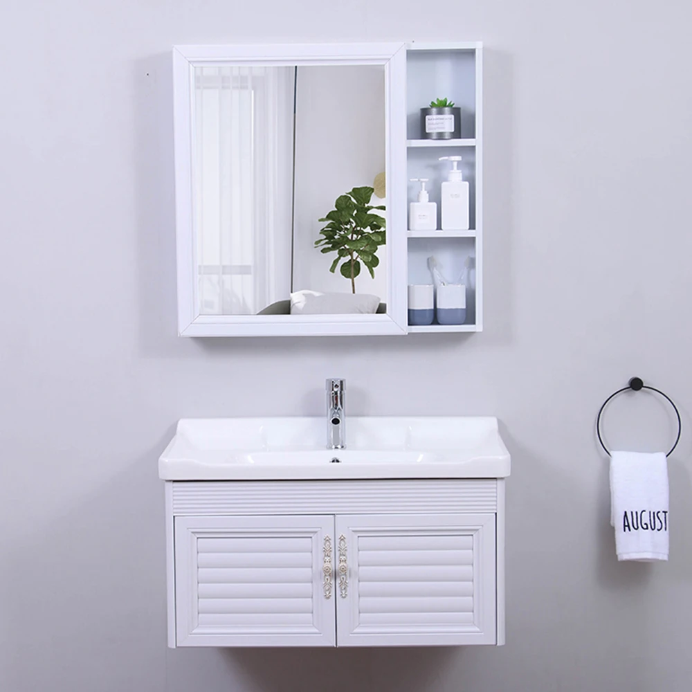 16 years oem high quality wall mounted aluminum chassis White led lighted kitchen & bathroom cabinet (22C-60CM)