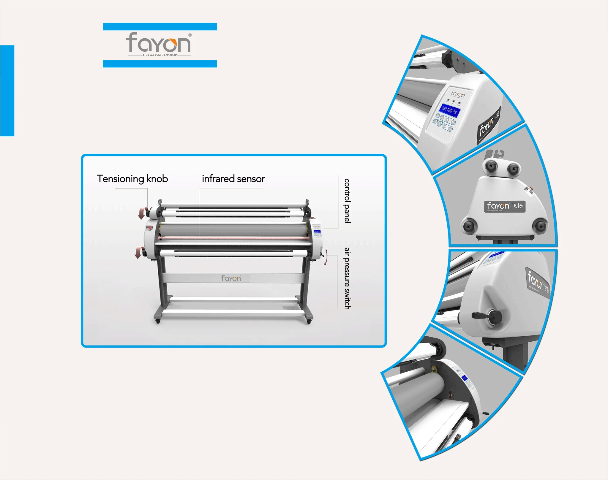 Vinyl Graphic Laminator Sticker Laminating Machine 63 Inch Fy1600da