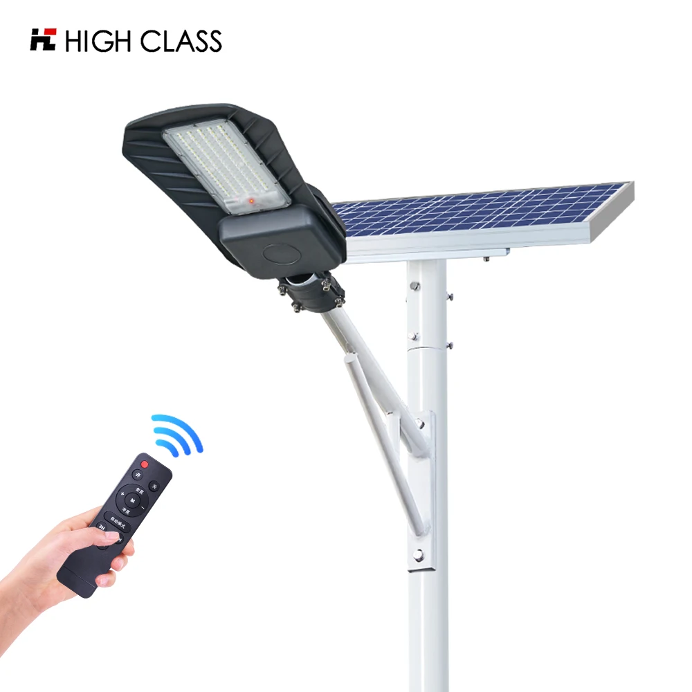 HIGH CLASS high quality low price rechargeable led solar light lantern home outdoor 120w 150w street led light and poles