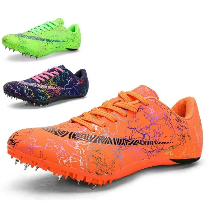 Professional sport running spikes shoes men and women track and field shoes mandarin duck sprint shoes size 35-45