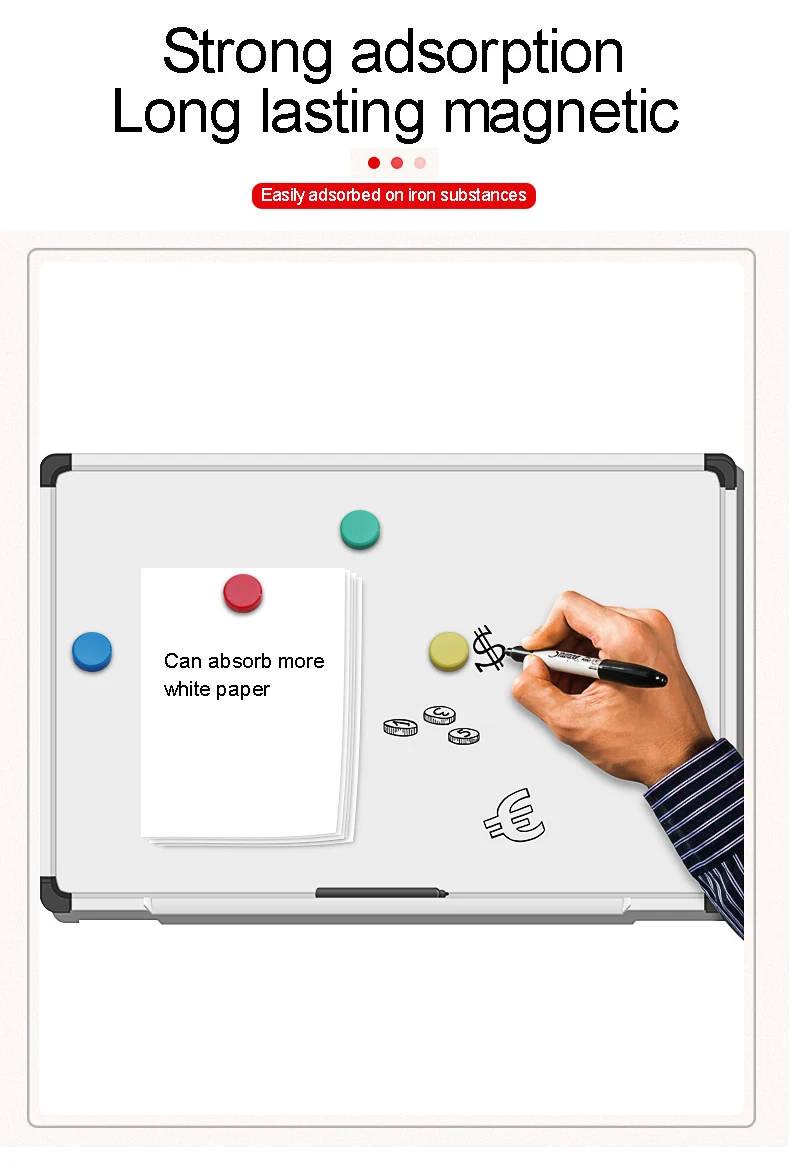 Whiteboard 30mm Spot Supply Color Customization Round Plastic Snap Strong