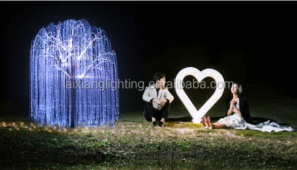 Wedding party lighting decoration fiber optic led light engine 45w pmma bare plastic optic fiber kits lighting