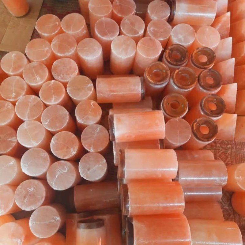 Hot Sale Himalayan Natural Crystal Candle Holder High Quality Candle Holders Rock Salt Natural Himalaya Salts Candle Lamps manufacture