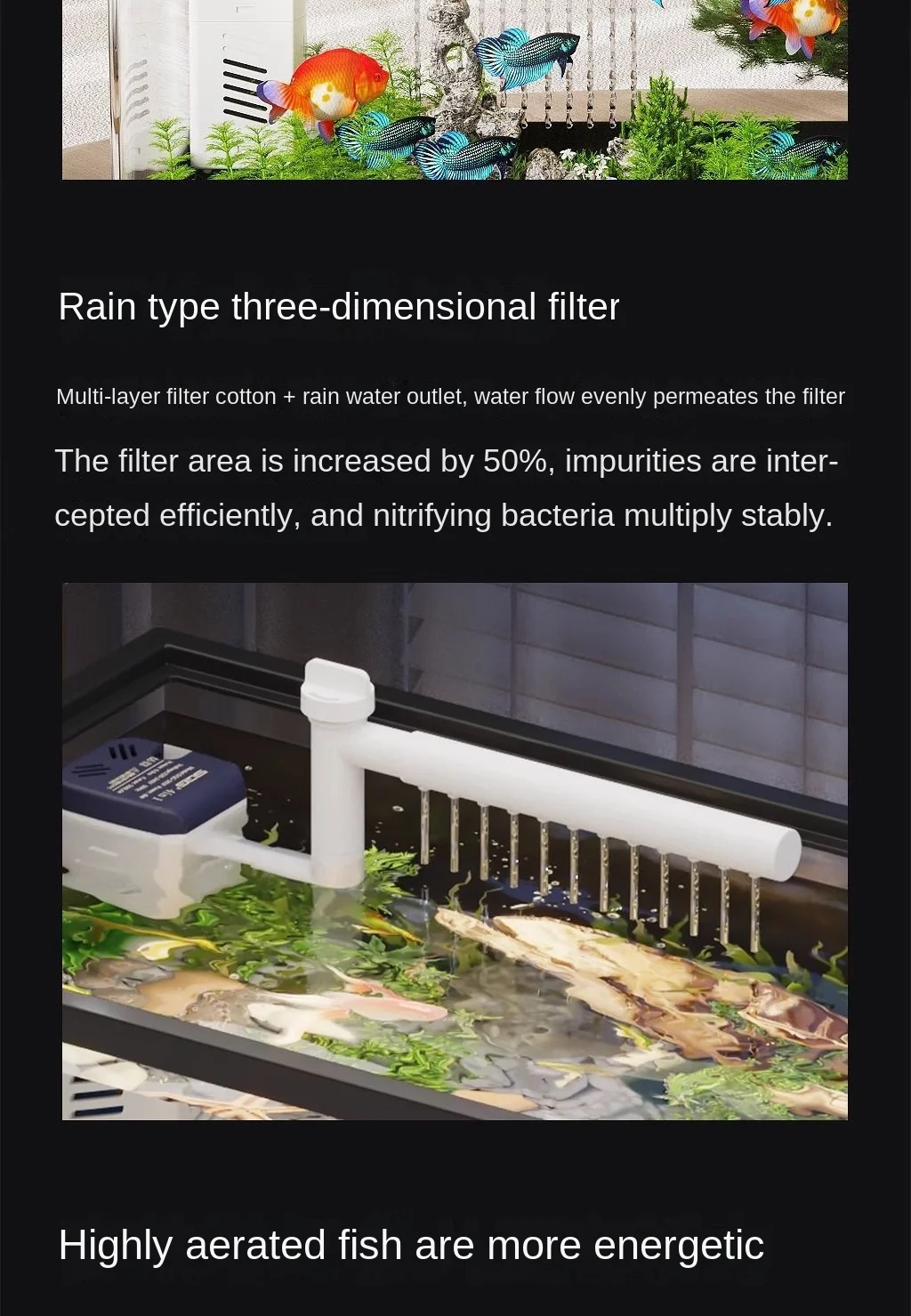 View of New Full Set Square Plastic Goldfish Tank Transparent Lid Eco-Friendly ...