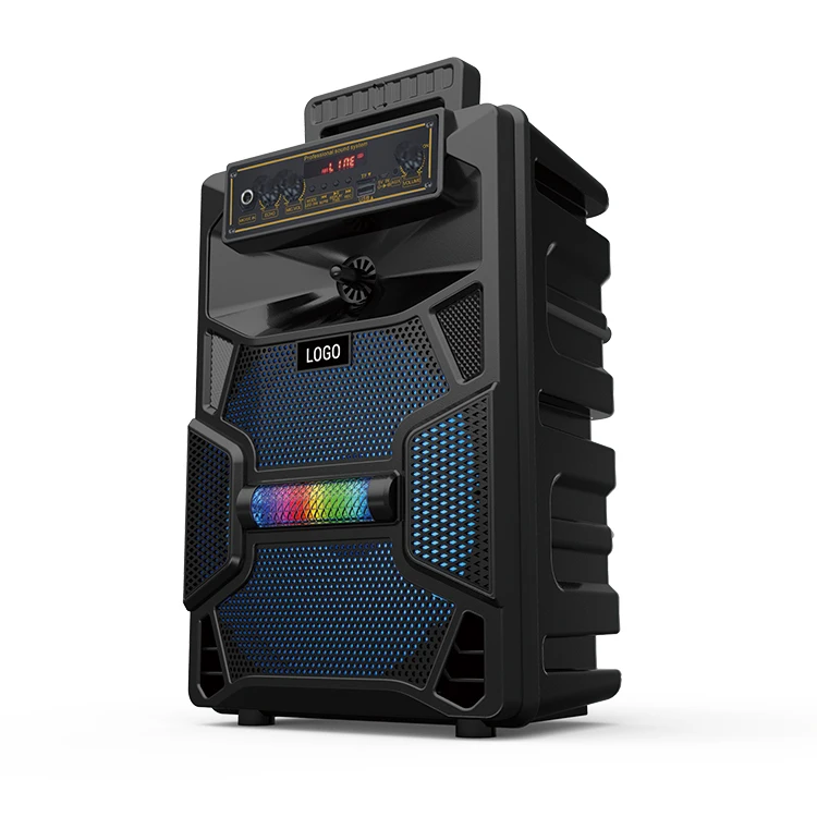 2020 New style outdoor portable bluetooth battery speaker 8 inch super bass bluetooth party speaker with led light