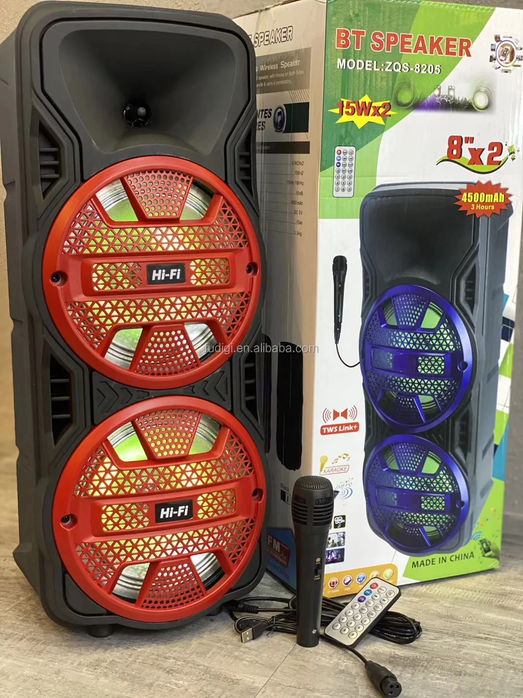 portable dj speakers with lights