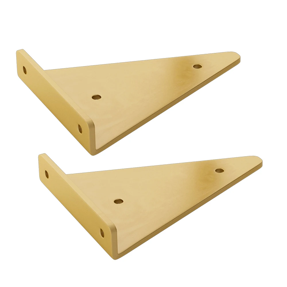 Floating Shelf Bracket Triangle Wall Mount Shelves Steel Modern Brass Hidden Shelf Bracket