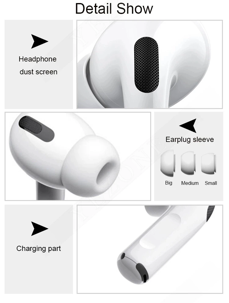2019 New air pods pro 3 wireless earphone airpoding pro headphone bluetooth TWS 1:1 earbuds for Airpods for apple - ANKUX.COM