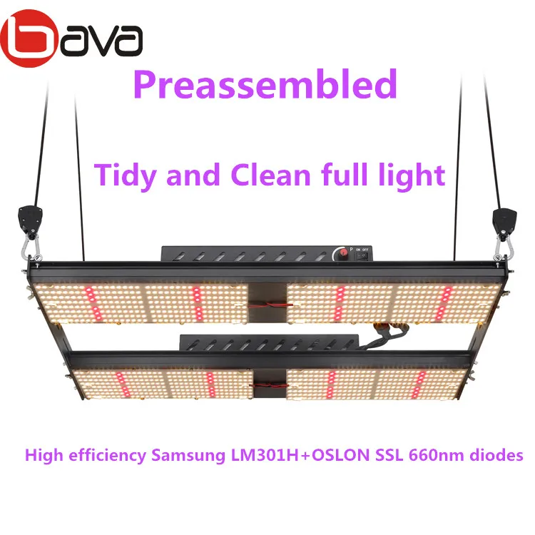 Preassembled veg  and flower indoor 120W led grow lamp 3000K 3500K  Samsung LM301H mix Oslon red 660nm plant light