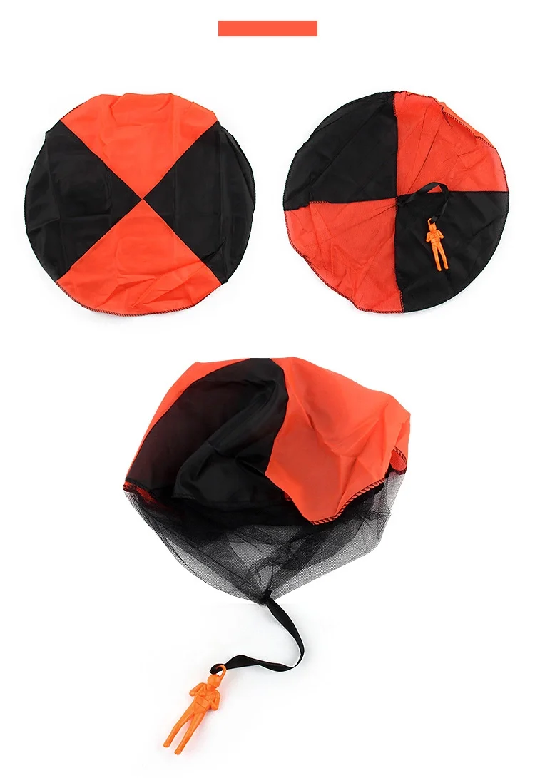 手抛户外伞兵孩子玩扔降落伞塑料有趣的迷你手玩具