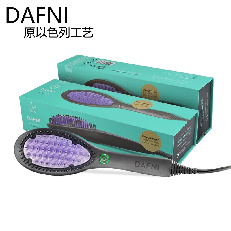 
dafni cheap personalized hair straightener comb electric hair iron brush for home 
