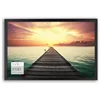Wholesale custom vertical black solid wall wood photo frame with glass
