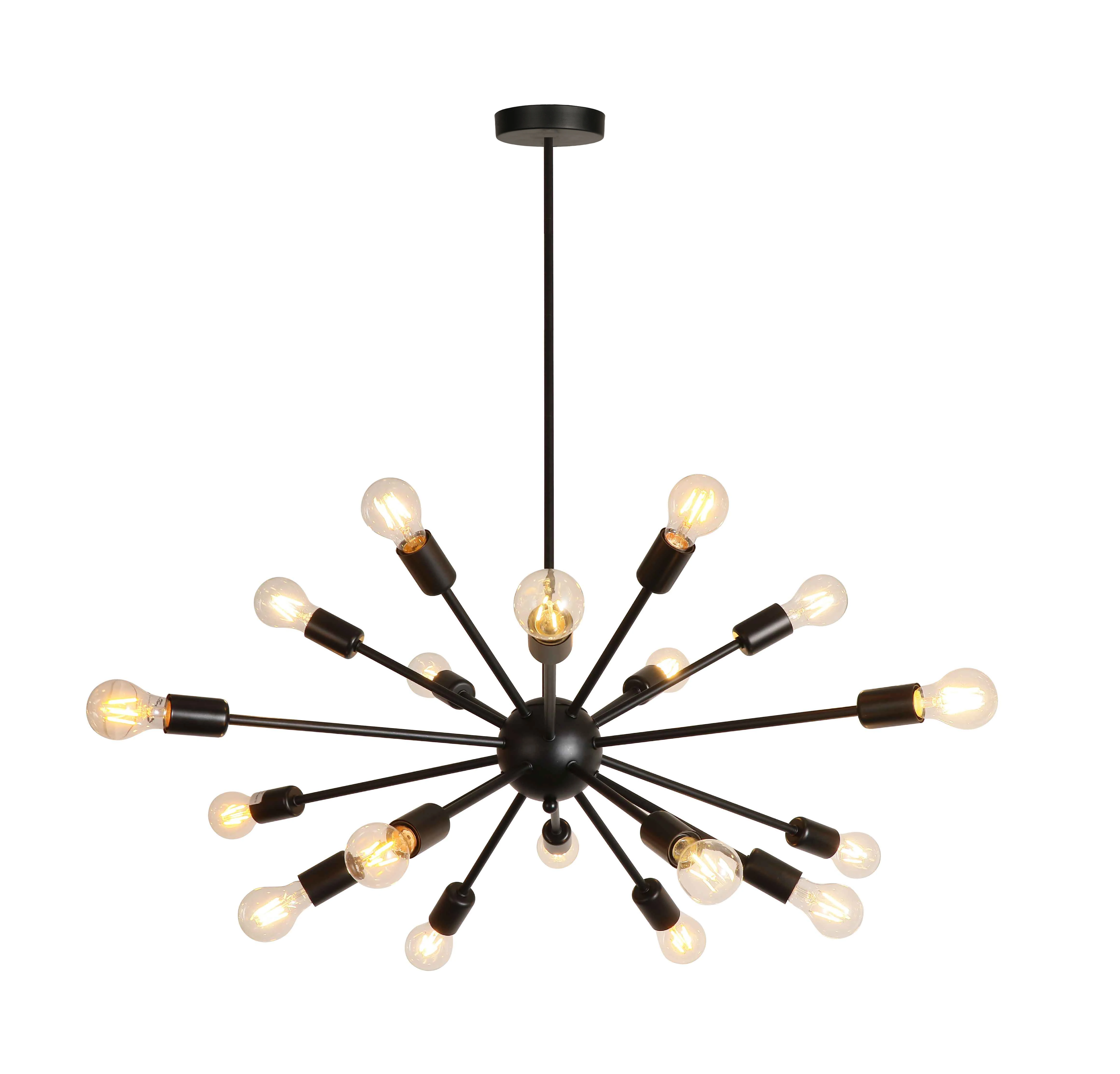 Whole Clic Vintage Style Black Iron Loft Sputnik Chandelier Clic Vintage Style Black Iron