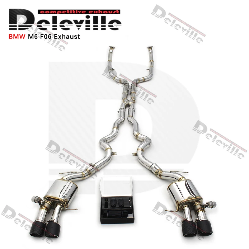 Deleville Automotive Performance Exhaust System Valve Controlled