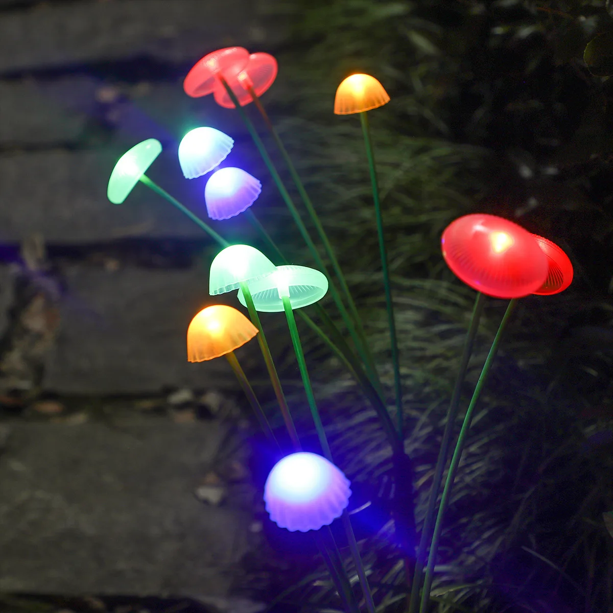product solar mushroom outdoor courtyard villa light ip65 waterproof landscape decorative exterior led jellyfish garden yard lawn light-6