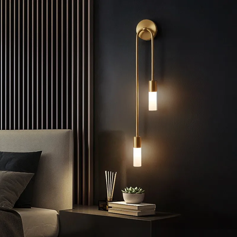 Indoor Wall Lamps Fixture newest Gold Modern LED Sconce light for home corridor Bedroom